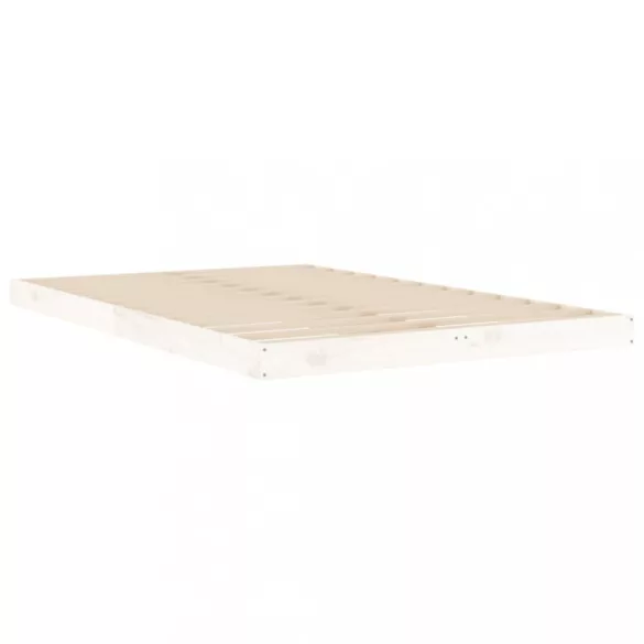 fehér tömör fenyőfa ágykeret 120 x 190 cm Small Double
