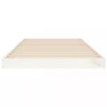 fehér egyszemélyes tömör fenyőfa ágykeret 90 x 190 cm