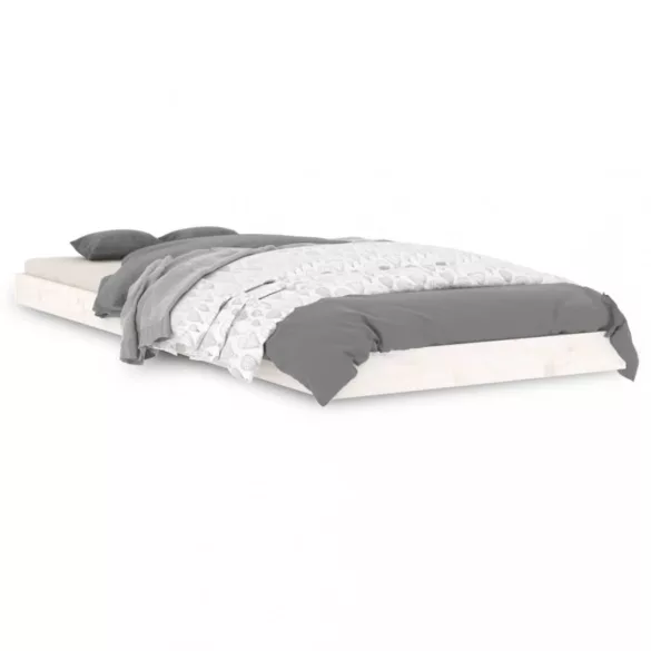 fehér tömör fenyőfa ágykeret 75 x 190 cm Small Single