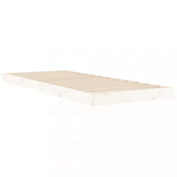 fehér tömör fenyőfa ágykeret 75 x 190 cm Small Single