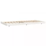 fehér tömör fenyőfa ágy matrac nélkül 100 x 200 cm