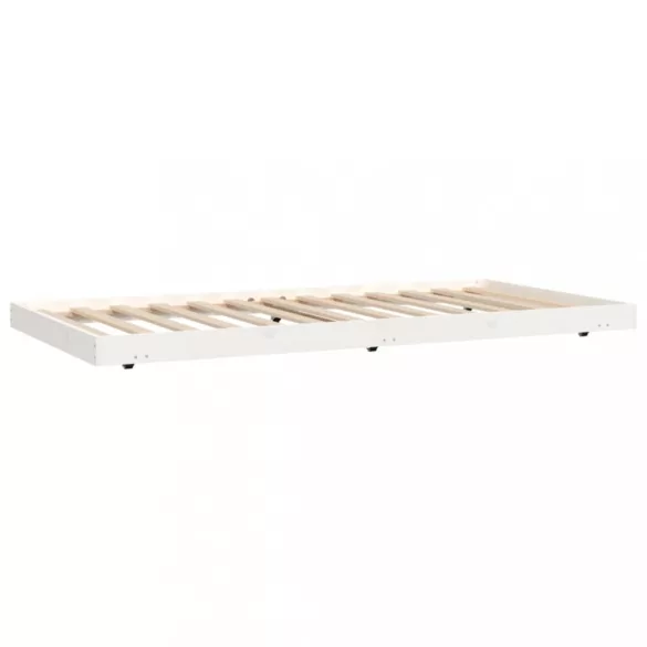 fehér tömör fenyőfa ágy matrac nélkül 100 x 200 cm