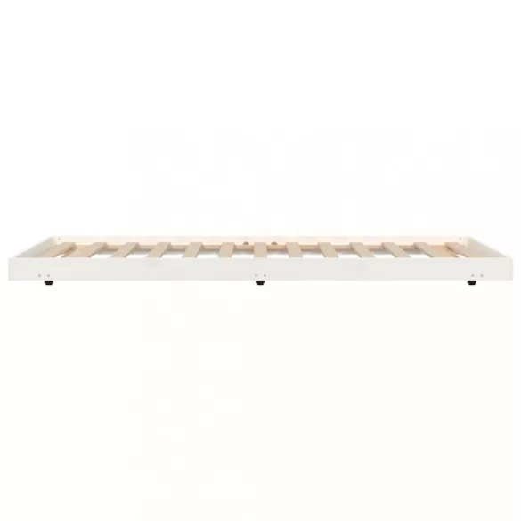 fehér tömör fenyőfa ágy matrac nélkül 90 x 200 cm