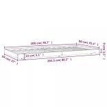 fehér tömör fenyőfa ágy matrac nélkül 90 x 200 cm
