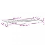 tömör fenyő ágykeret matrac nélkül 80 x 200 cm