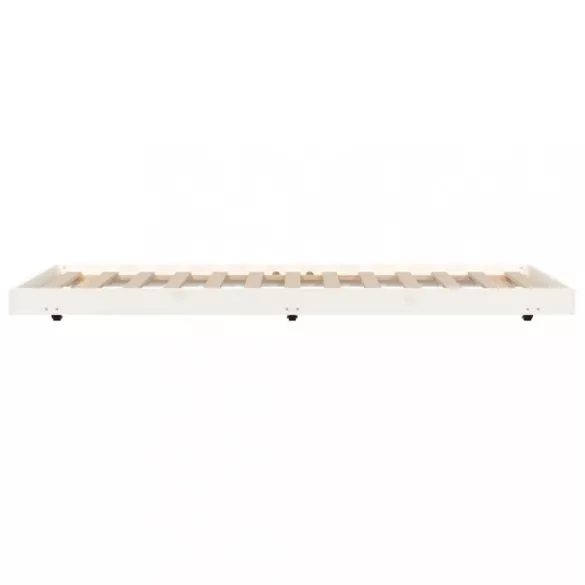 fehér tömör fenyőfa ágykeret matrac nélkül 90 x 190 cm