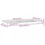 fehér tömör fenyőfa ágykeret matrac nélkül 90 x 190 cm