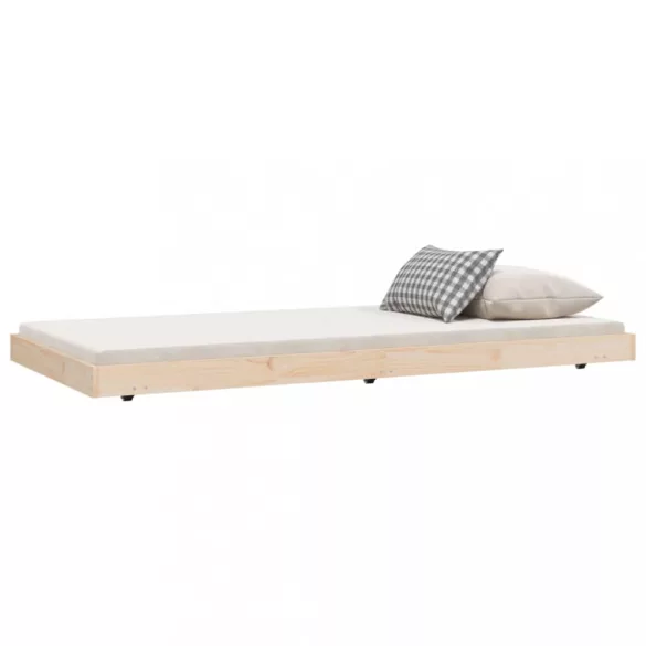 tömör fenyőfa ágy matrac nélkül 75 x 190 cm
