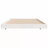 fehér tömör fenyőfa ágy matrac nélkül 75 x 190 cm