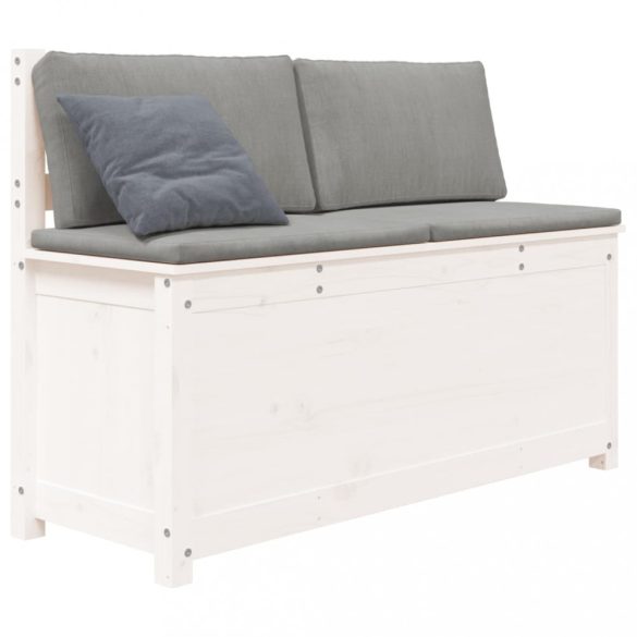 fehér tömör fenyőfa pad 110 x 41 x 76,5 cm