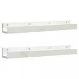 2 db fehér tömör fenyőfa fali polc 80 x 12 x 9 cm
