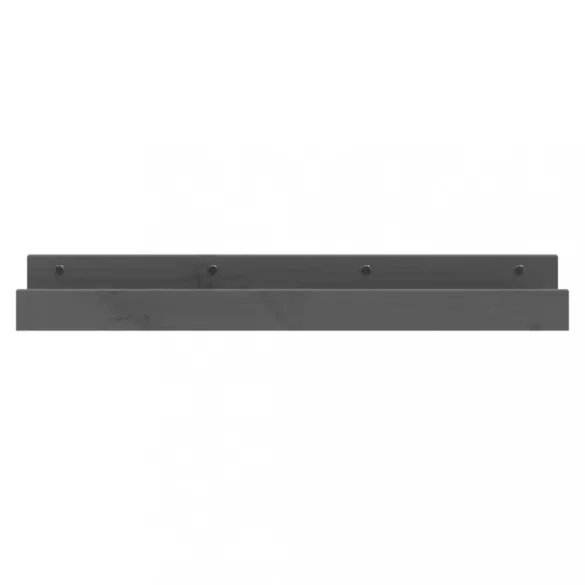 2 db szürke tömör fenyőfa fali polc 80 x 12 x 9 cm