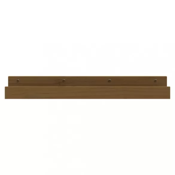 2 db mézbarna tömör fenyőfa fali polc 80 x 12 x 9 cm