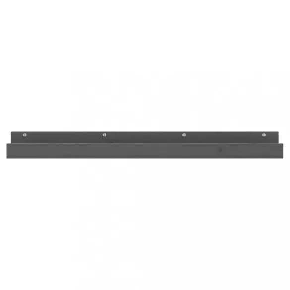 2 db szürke tömör fenyőfa fali polc 110 x 12 x 9 cm