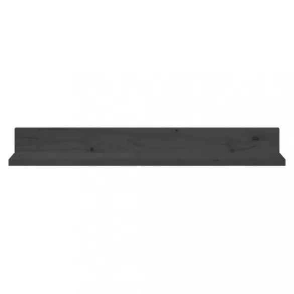 2 db szürke tömör fenyőfa falipolc 80 x 11 x 9 cm