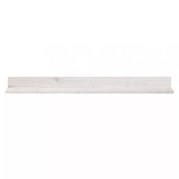 2 db fehér tömör fenyőfa falipolc 110 x 11 x 9 cm