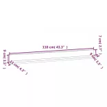 2 db fehér tömör fenyőfa falipolc 110 x 11 x 9 cm