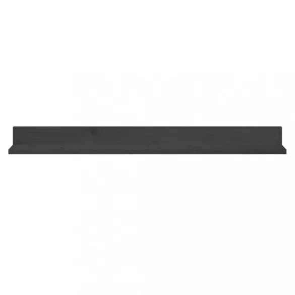 2 db szürke tömör fenyőfa falipolc 110 x 11 x 9 cm