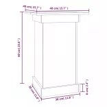 tömör fenyőfa virágtartó állvány 40 x 40 x 60 cm