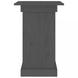 szürke tömör fenyőfa virágtartó állvány 40 x 40 x 60 cm