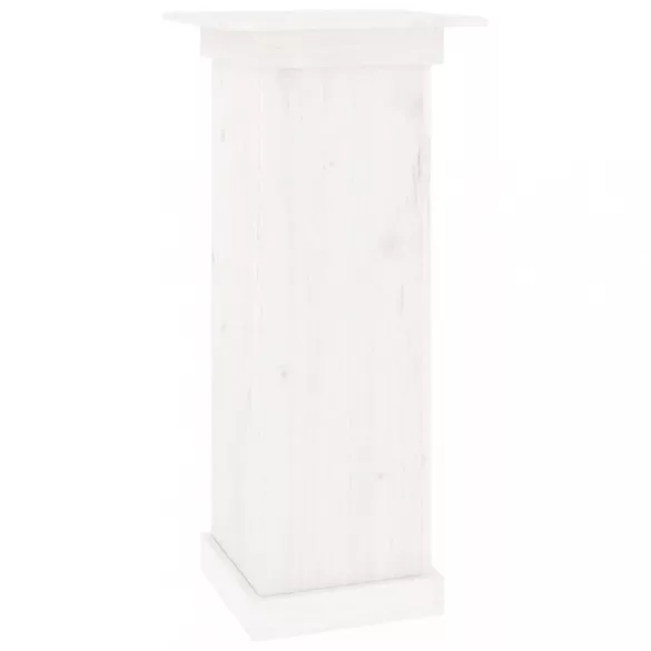fehér tömör fenyőfa virágtartó állvány 40 x 40 x 90 cm
