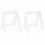 2 db fehér tömör fenyőfa ülőke 40 x 40 x 45 cm