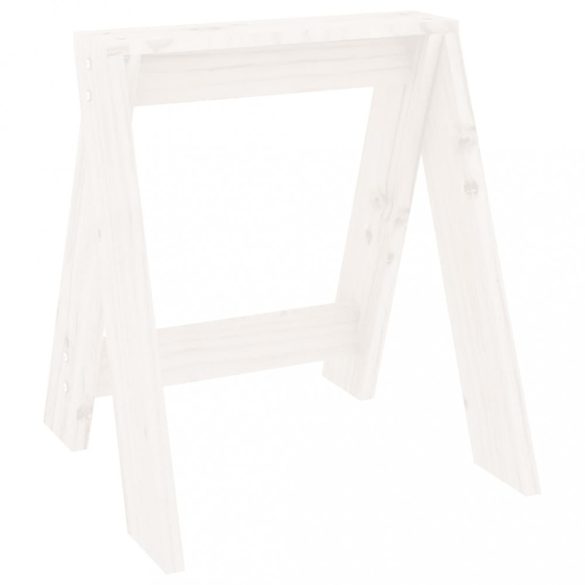 2 db fehér tömör fenyőfa ülőke 40 x 40 x 45 cm