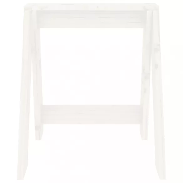 2 db fehér tömör fenyőfa ülőke 40 x 40 x 45 cm