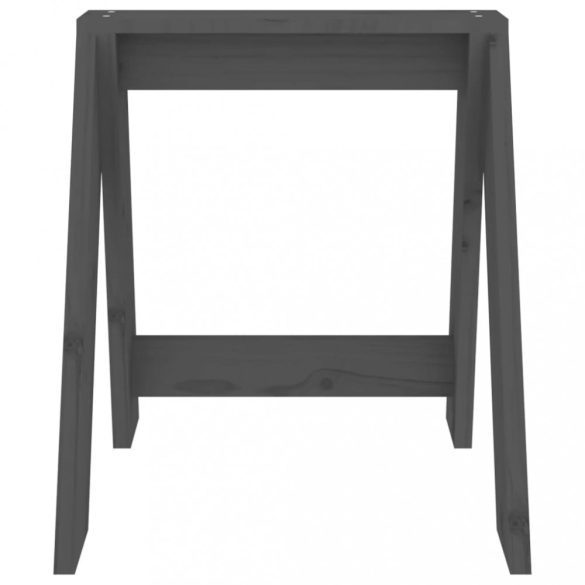 2 db szürke tömör fenyőfa ülőke 40 x 40 x 45 cm