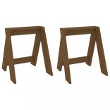 2 db mézbarna tömör fenyőfa ülőke 40x40x45 cm