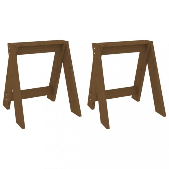 2 db mézbarna tömör fenyőfa ülőke 40x40x45 cm