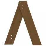 2 db mézbarna tömör fenyőfa ülőke 40x40x45 cm