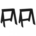 2 db fekete tömör fenyőfa ülőke 40 x 40 x 45 cm