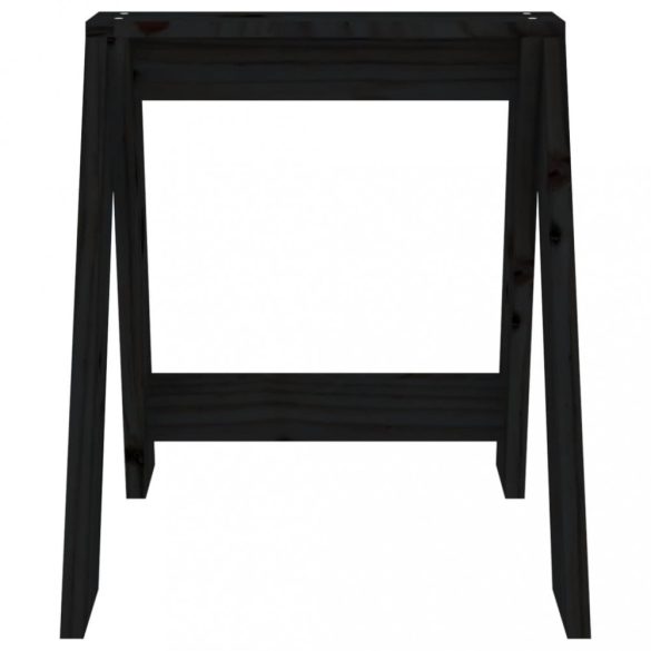 2 db fekete tömör fenyőfa ülőke 40 x 40 x 45 cm