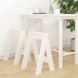 2 db fehér tömör fenyőfa ülőke 40x40x60 cm