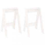 2 db fehér tömör fenyőfa ülőke 40x40x60 cm