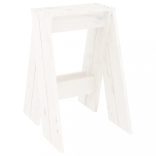 2 db fehér tömör fenyőfa ülőke 40x40x60 cm