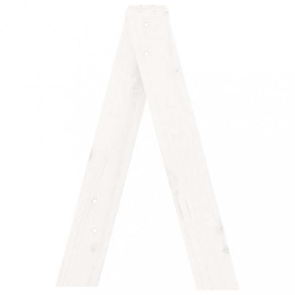 2 db fehér tömör fenyőfa ülőke 40x40x60 cm