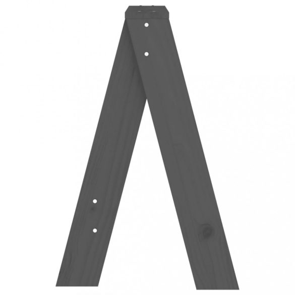 2 db szürke tömör fenyőfa ülőke 40x40x60 cm