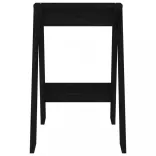 2 db fekete tömör fenyőfa ülőke 40x40x60 cm