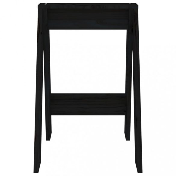 2 db fekete tömör fenyőfa ülőke 40x40x60 cm