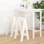 2 db fehér tömör fenyőfa ülőke 40 x 40 x 75 cm