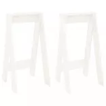 2 db fehér tömör fenyőfa ülőke 40 x 40 x 75 cm