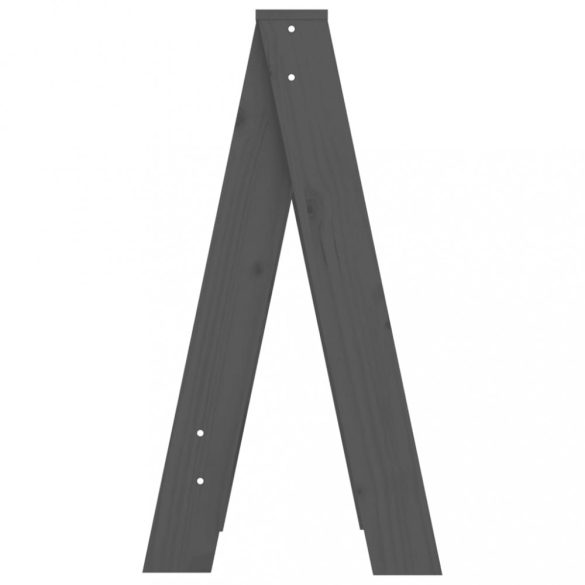 2 db szürke tömör fenyőfa ülőke 40 x 40 x 75 cm