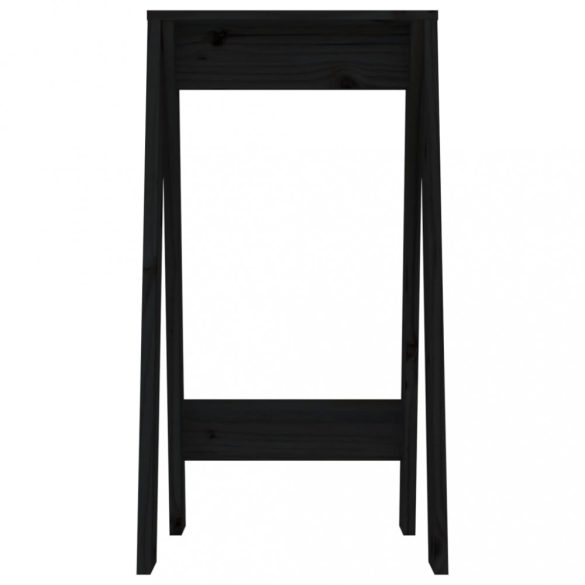 2 db fekete tömör fenyőfa ülőke 40 x 40 x 75 cm