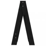 2 db fekete tömör fenyőfa ülőke 40 x 40 x 75 cm