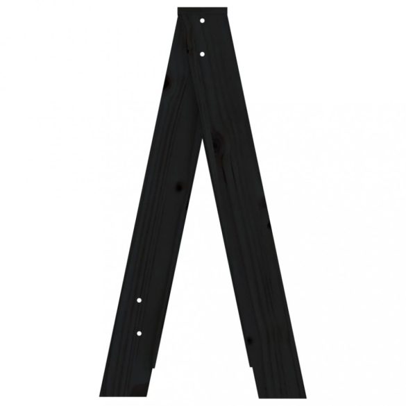 2 db fekete tömör fenyőfa ülőke 40 x 40 x 75 cm