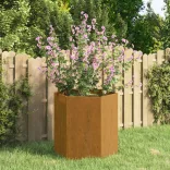 rozsda színű corten acél növénytartó 40 x 40 x 45 cm