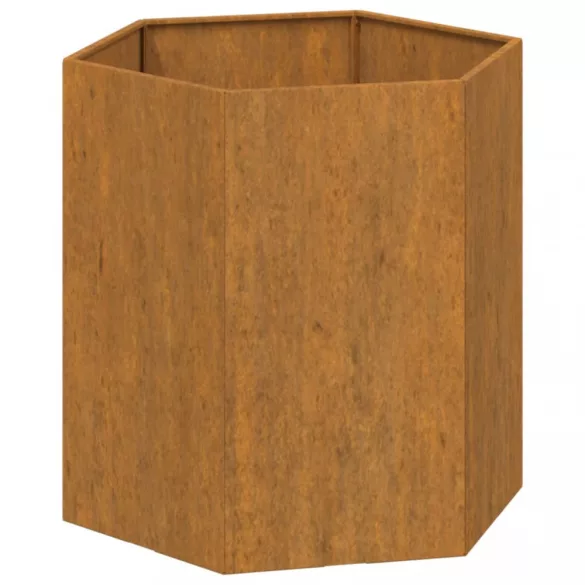 rozsda színű corten acél növénytartó 40 x 40 x 45 cm