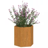 rozsda színű corten acél növénytartó 40 x 40 x 45 cm